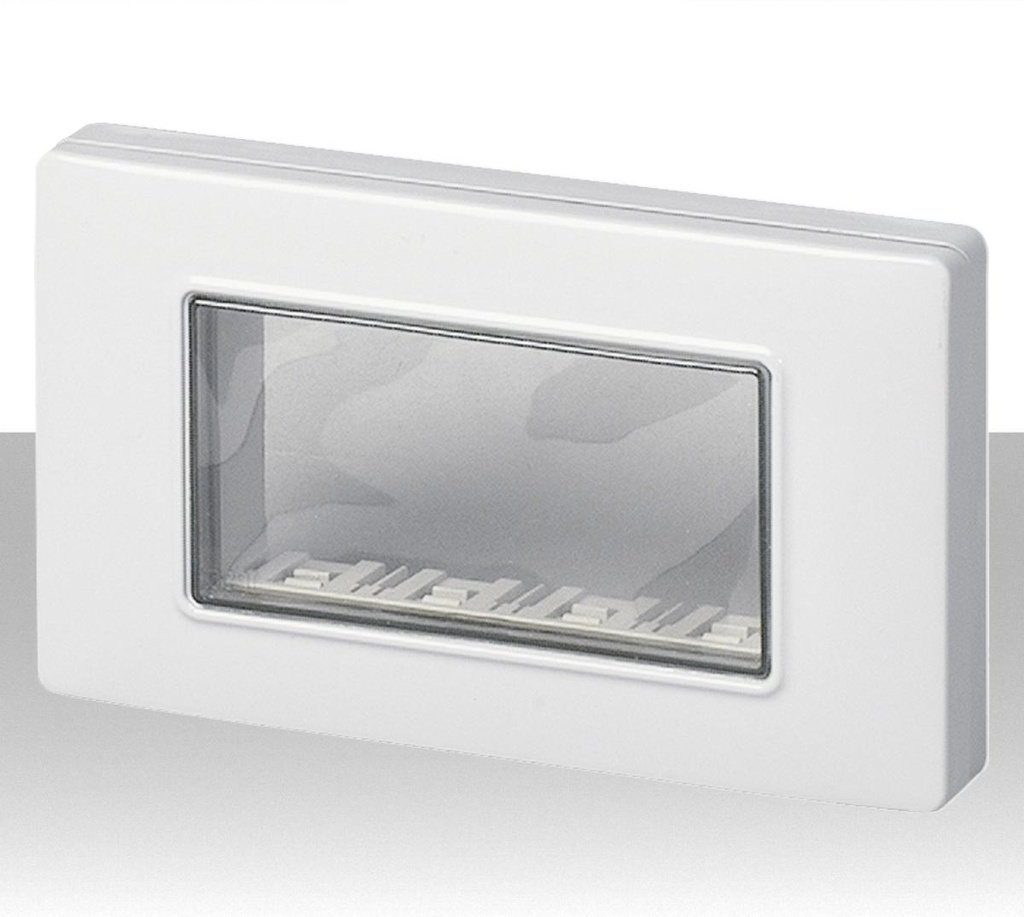 Coperchio stagno per 4 moduli vimar bianco IP55 per scatole da incasso Plana 14944.01