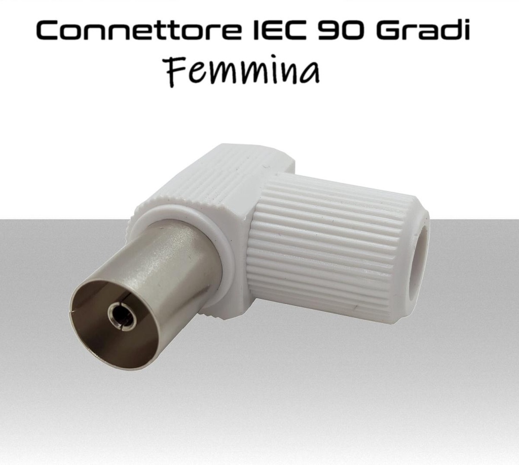 Connettore TV 90 gradi IEC femmina schermato