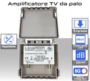 Amplificatore antenna TV 1 ingresso UHF 24dB regolabile AP24R