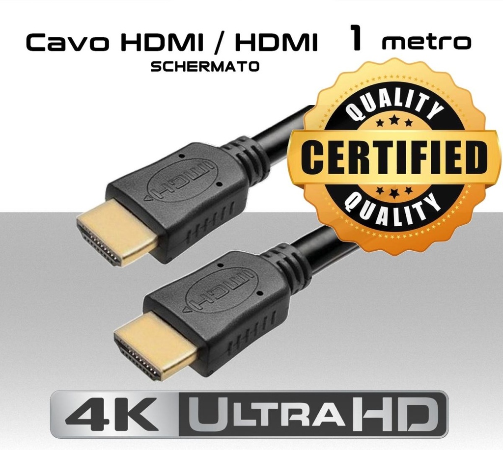 Cavo HDMI 1 metro ARC con supporto 4K UHD 60Hz versione 2.0