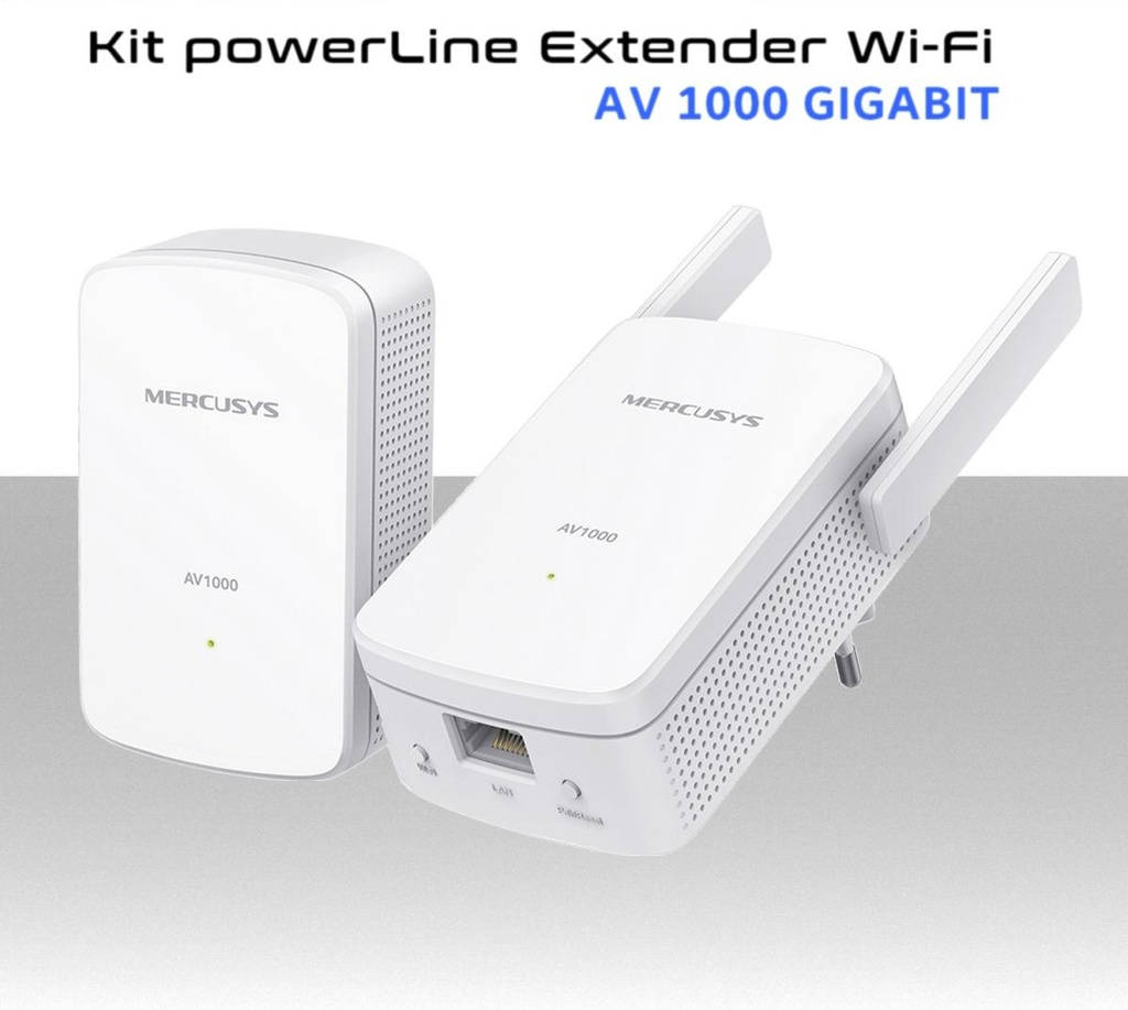 Powerline WI-FI extender Gigabit wireless 300Mbps kit Homeplug AV2