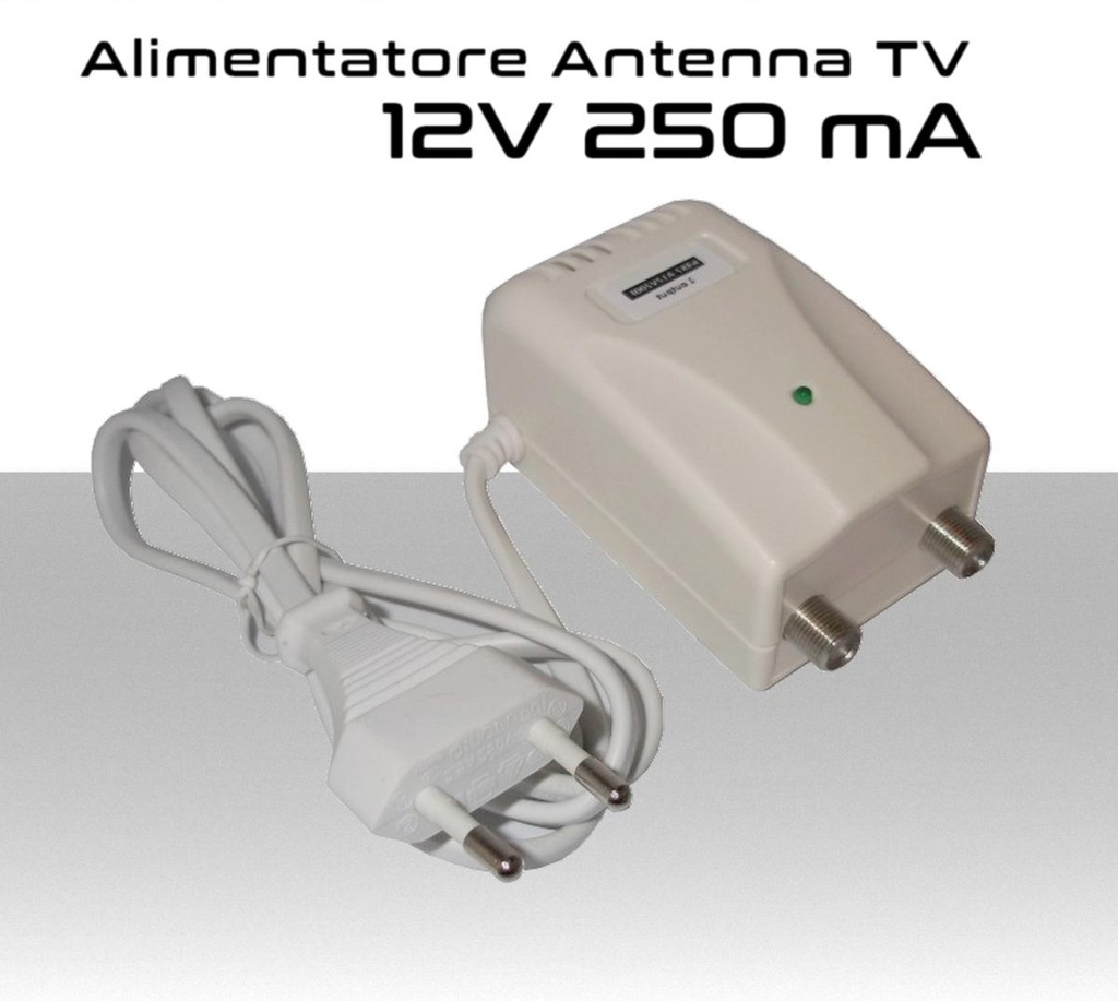 Alimentatore antenna TV da 200mA 12V tipo stabilizzato ad 1 uscita