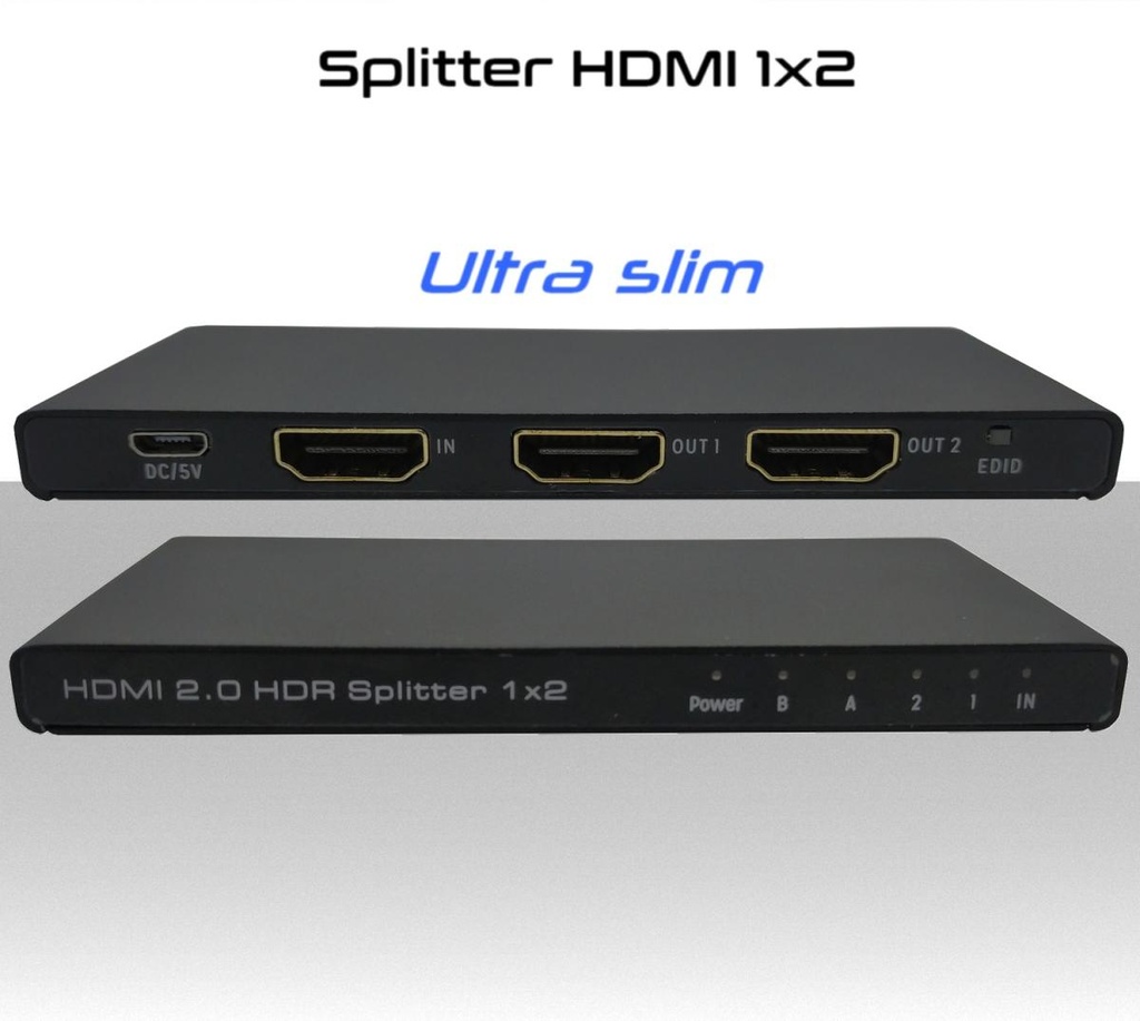 Splitter hdmi 4K 1x2 Ultra HD 1 ingresso 2 uscite audio video alta risoluzione   