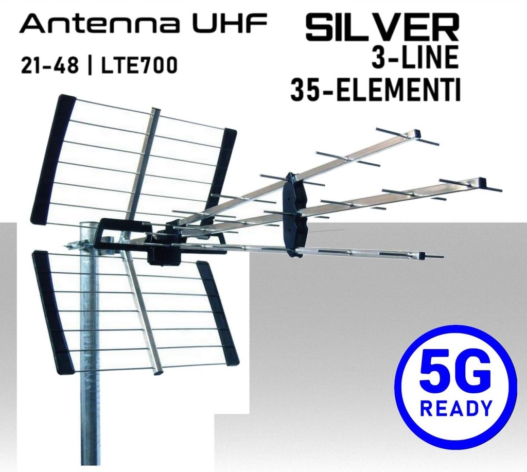 Antenna TV UHF 35 Elementi 3-Line 5G Emme Esse