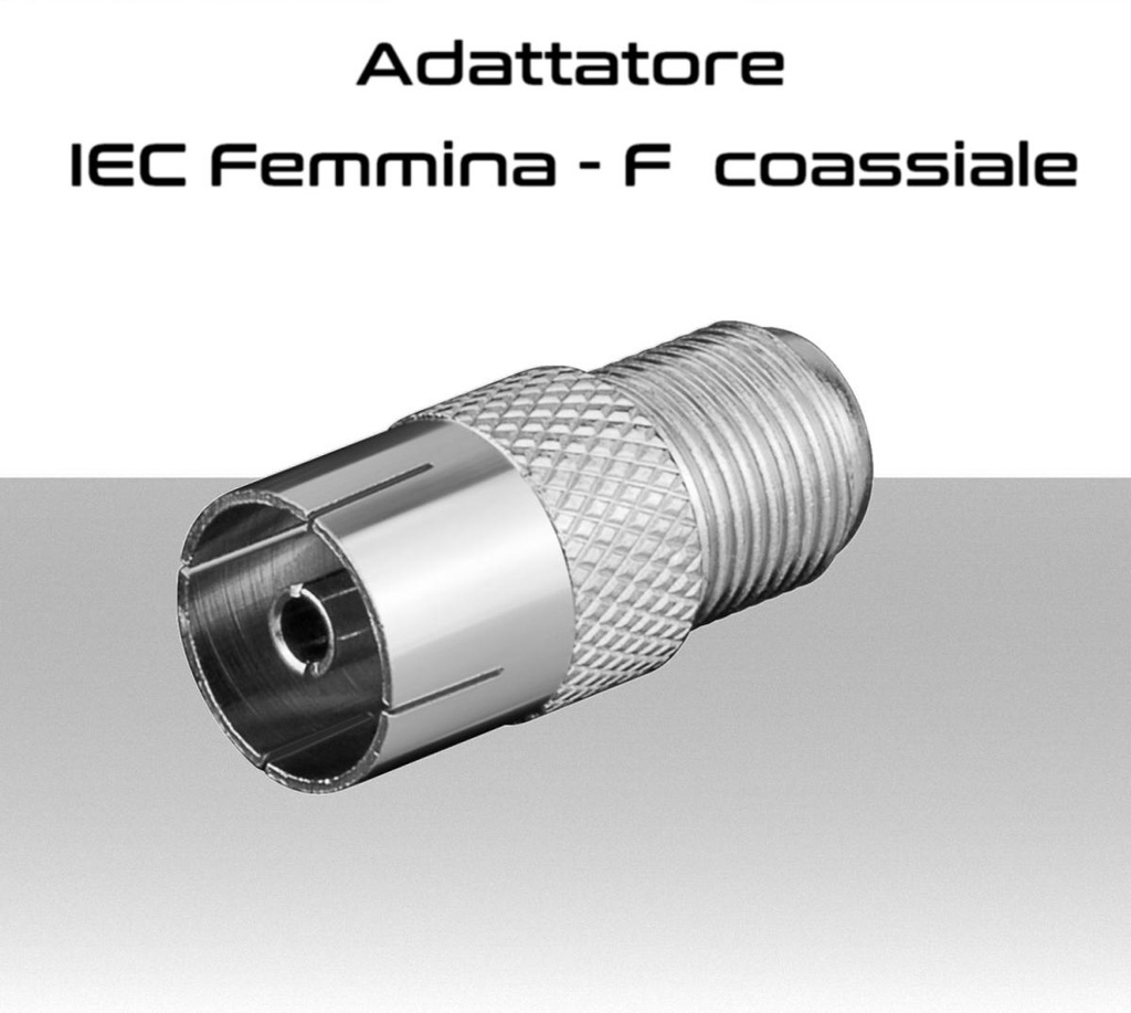 Adattatore presa TV connettore IEC femmina spinotto F femmina