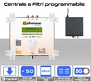 Centralina tv programmabile 3 ingressi VHF-UHF a filtri digitali 5G Ready Johansson J6714