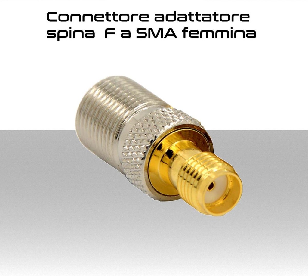 Connettore adattatore spina SMA femmina a connettore coassiale F per collegamento antenna 4G a prolunga per Modem Router 4G