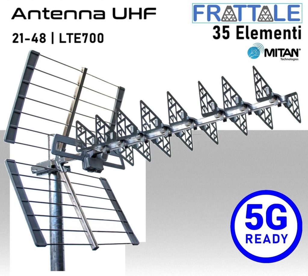 Antenna Frattale Mitan 35 Elementi: 5G e Digitale Terrestre UHF