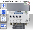 Amplificatore antenna TV 4 ingressi VHF-IV-V-UHF 34dB Mitan MK434-34/36G