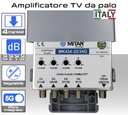 Amplificatore antenna TV 4 ingressi VHF-IV-V-UHF 34dB Mitan MK434-32/34G4 