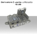 Derivatore antenna 1 uscita a morsetto attenuazione -15dB per SAT/DTT Telewire 6115