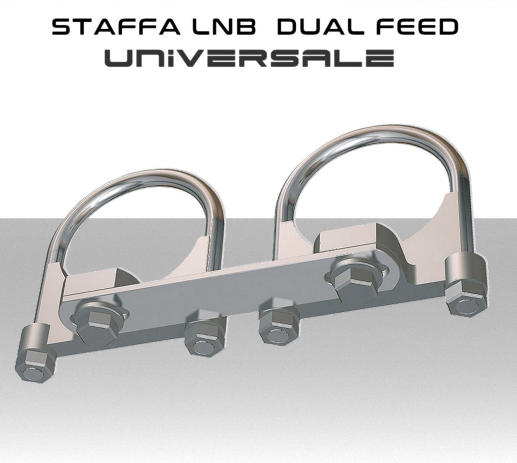 Supporto dual feed Hotbird - Astra universale  6 gradi per parabola satellitare