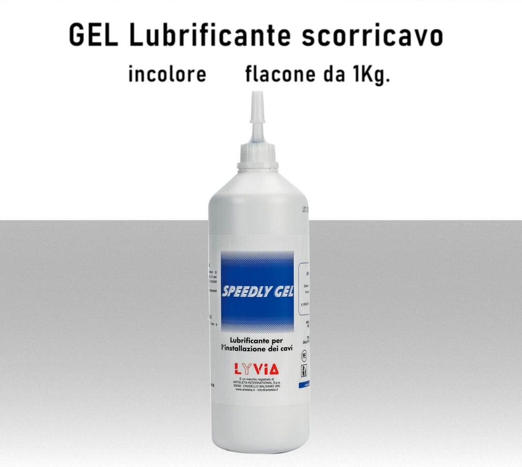 GEL scorricavo lubrificante flacone liquido incolore per posa cavi