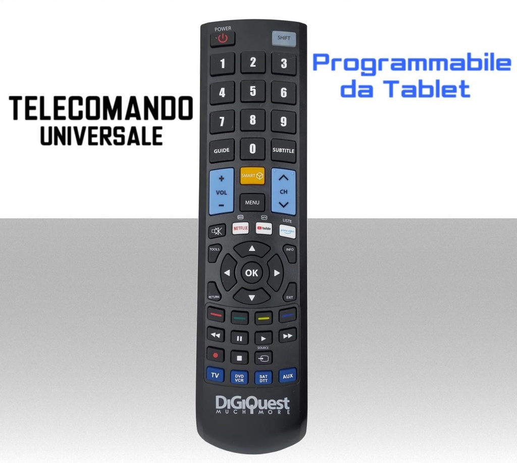 Telecomando universale programmabile 4 in 1 TV,STB,VCR,DVB-T2,DVB-S2