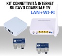 Estensore di segnale internet su cavo antenna coassiale TV Ekoax LAN+Wireless