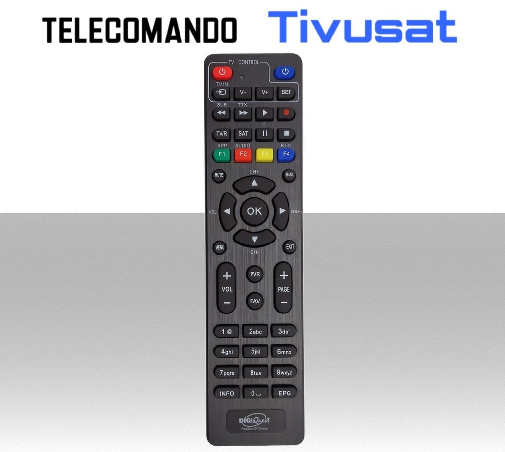 Telecomando per decoder Tivusat Digiquest originale 