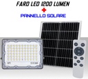 Faro Led con pannello solare e telecomando 1200 lumen lunga durata