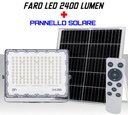 Faro Led con pannello solare e telecomando 2400 lumen lunga durata