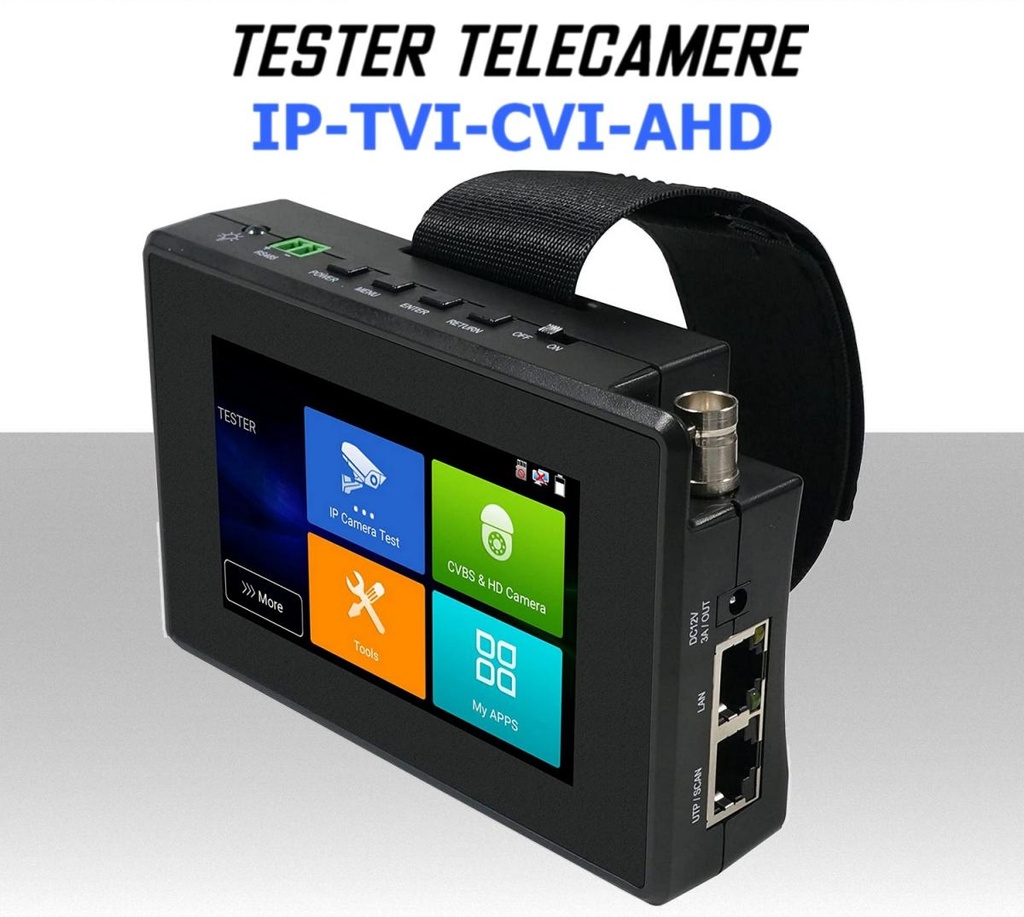 Tester TVCC da polso per telecamere IP-WI-FI -AHD-ONVIF-PTZ-POE