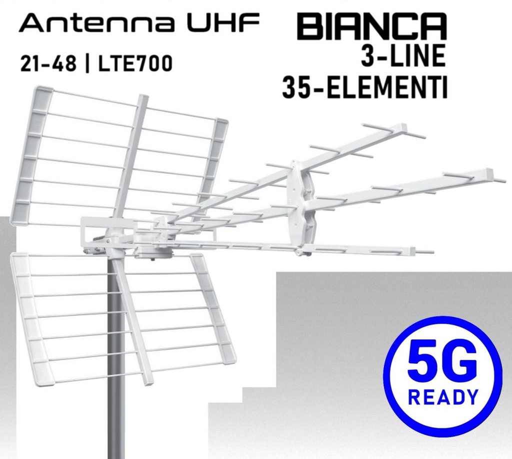 Antenna UHF 5G Ready 3-LINE 35 elementi bianca Emme Esse 