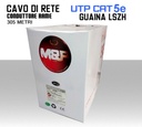 Cavo Ethernet LAN CAT.5e UTP conduttore in RAME guaina LSZH grigia box 305 metri