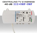 Centralino antenna TV da interno 2 ingressi BIII/UHF-UHF 40dB serie Offel 26-785