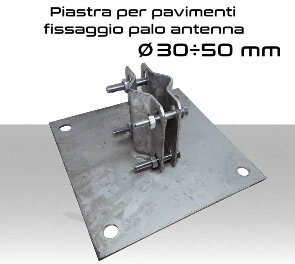 Piastra per terrazzi e solai fissaggio palo porta antenna parabola