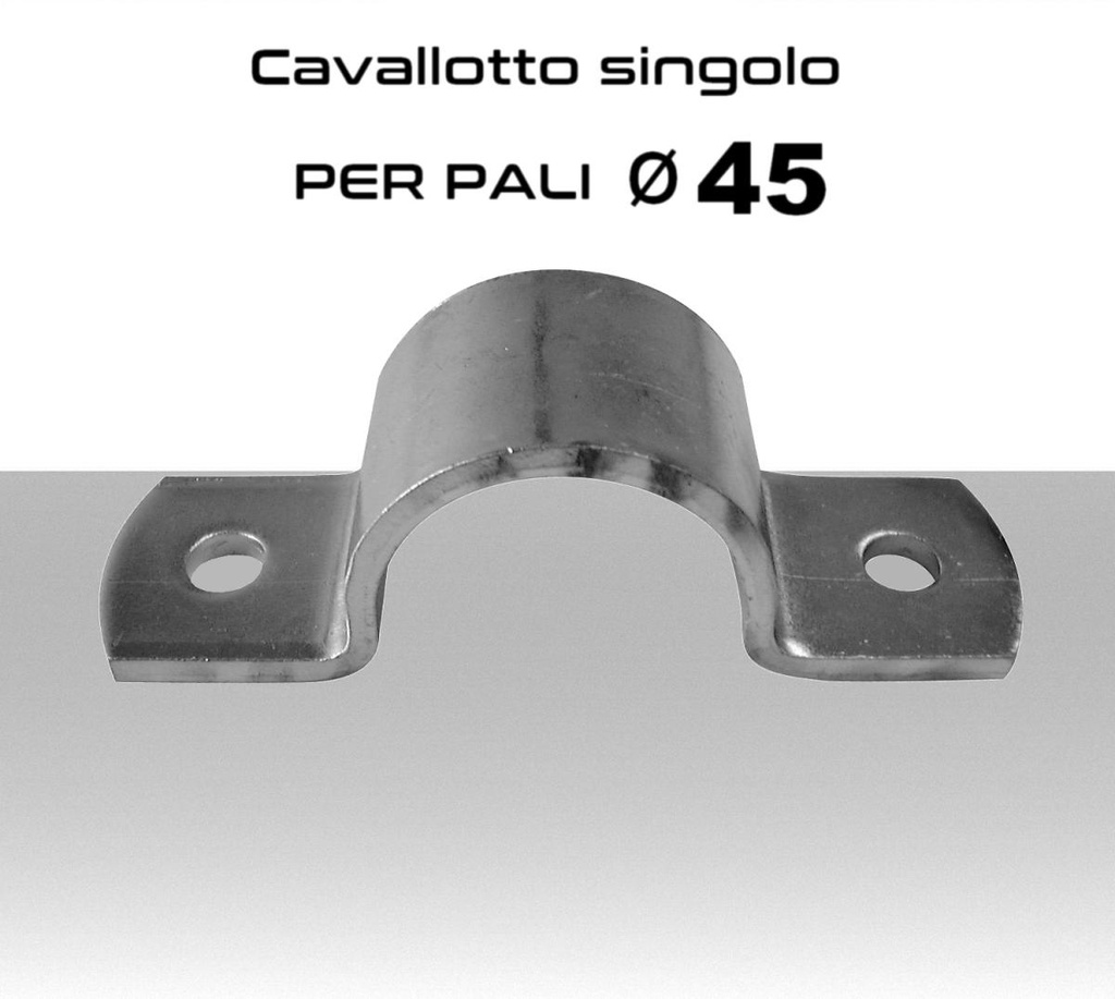 Cavallotto singolo per pali antenna diametro Ø 45mm.