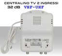 Centralino antenna TV da interno 2 ingressi BIII / 21:48 32dB Regolabile - Modello CE55L-5G