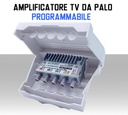 Amplificatore TV da palo programmabile 4 ingressi VHF/UHF 32 Filtri attivi Helman 20200 