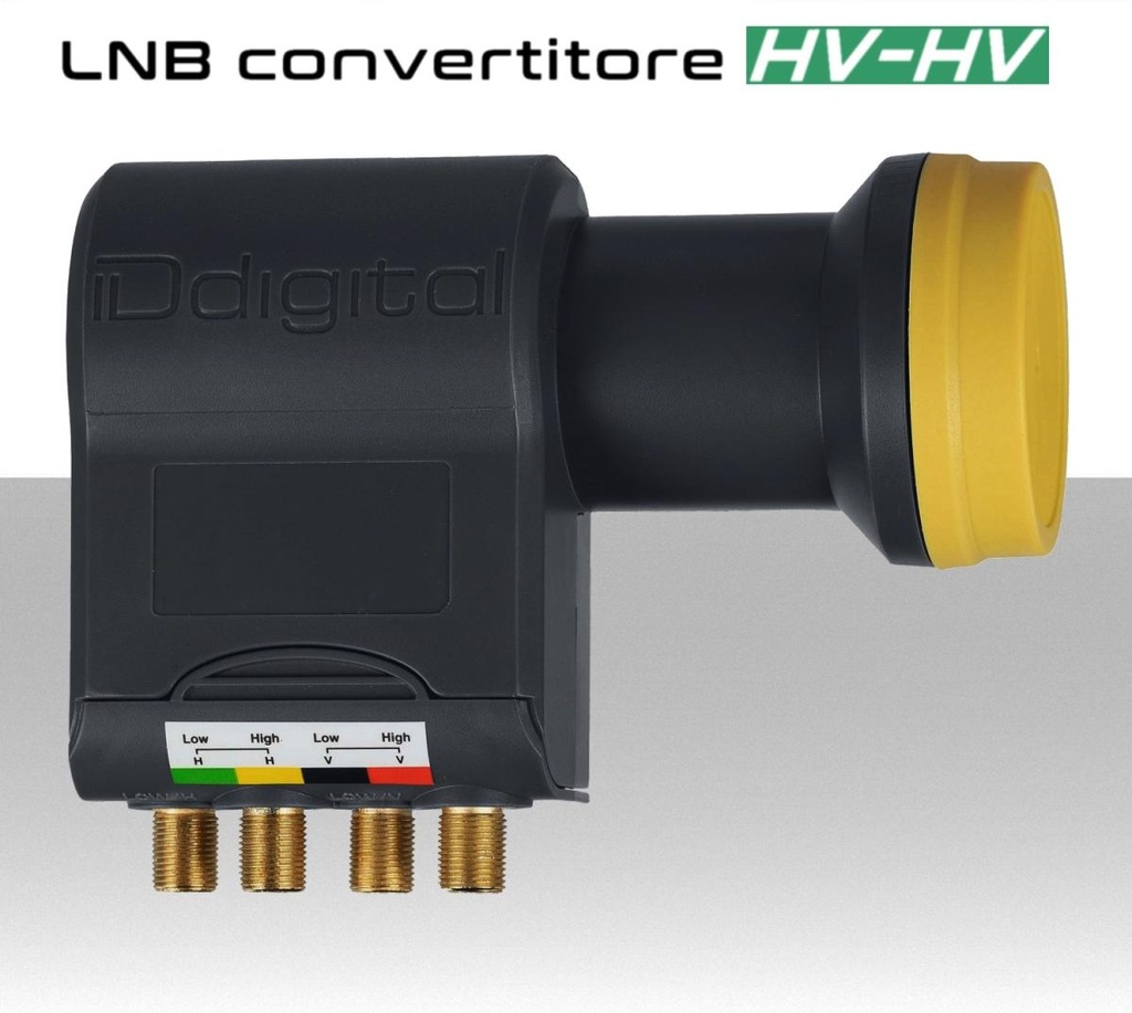 Lnb 4 uscite per multiswitch VH-VH per impianti TV centralizzati IDdigital LNB109