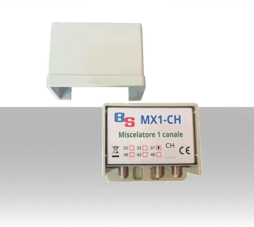 Miscelatore TV con 2 ingressi a 1 canale: CH1 / UHF(-CH1)