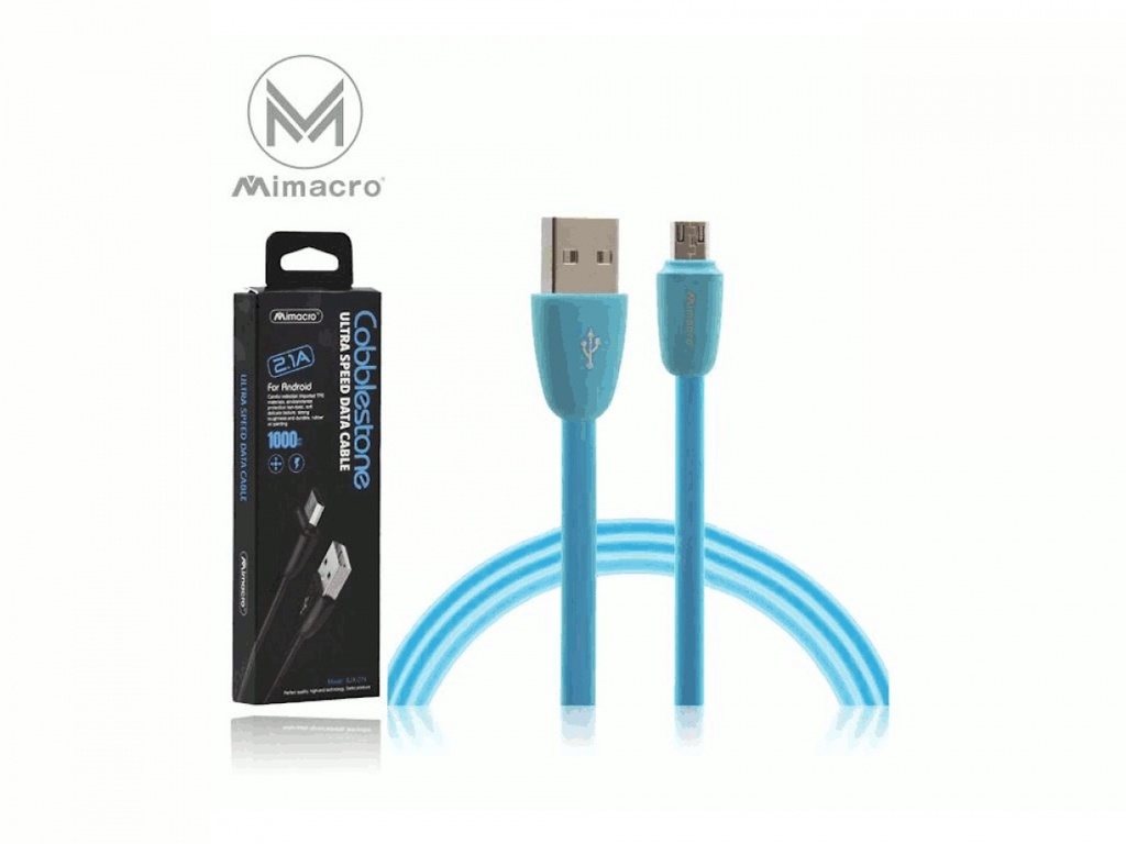 Cavo alimentazione USB - MicroUsb per Android - Alta corrente - Lunghezza 1 metro - Colore Blu