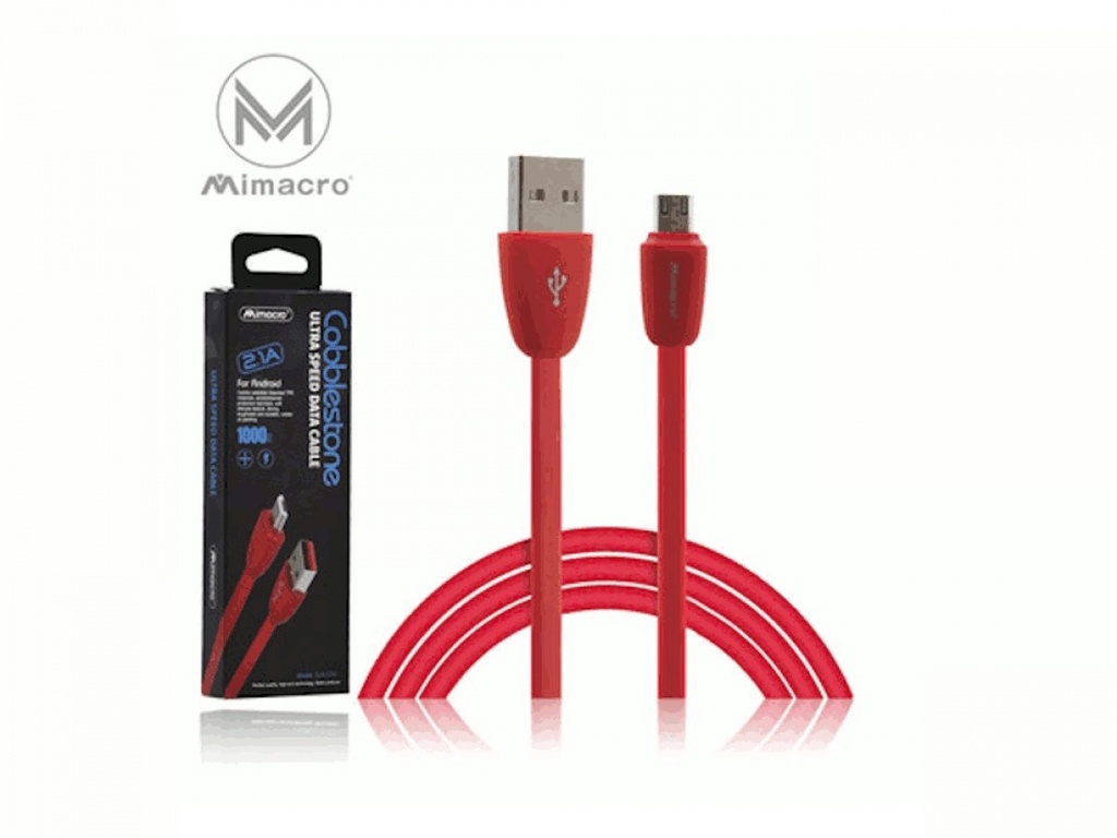 Cavo alimentazione USB - MicroUsb per Android - Alta corrente - Lunghezza 1 metro - Colore Rosso