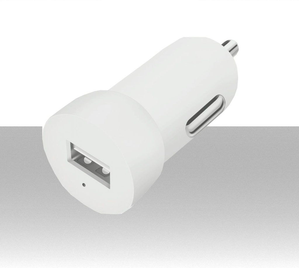 Caricabatterie Auto USB 5V 2A Alta Corrente Bianco