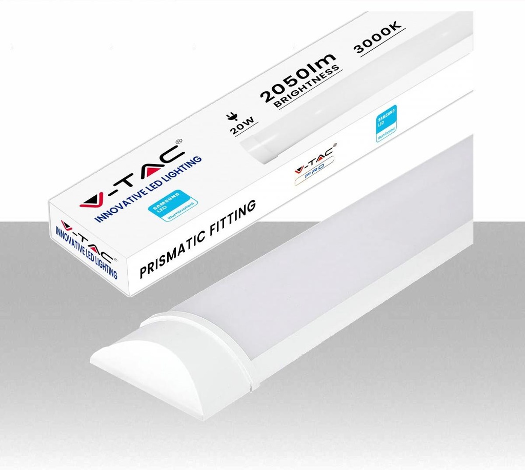 Plafoniera 60cm lineare LED 20W 2000 Lumen 3000K IP20