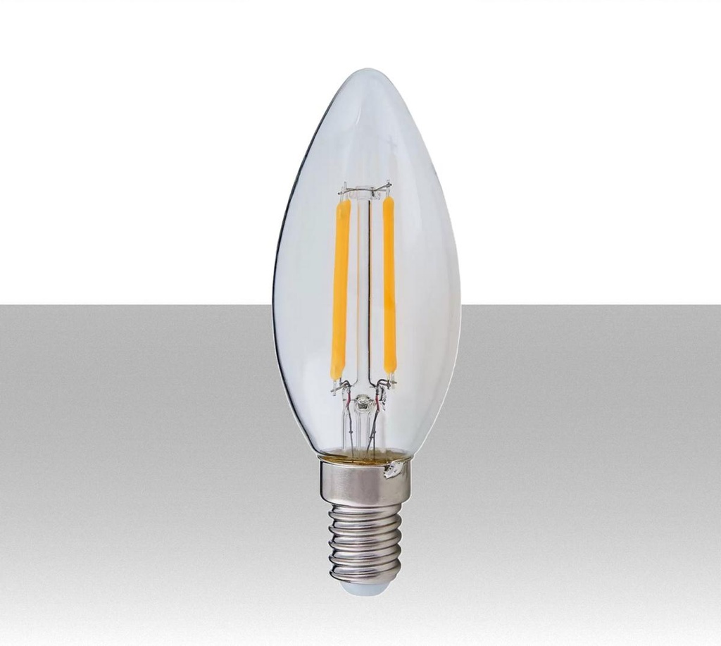 Lampadina LED E14 6W 100LM/W Candela Filamento 2700K