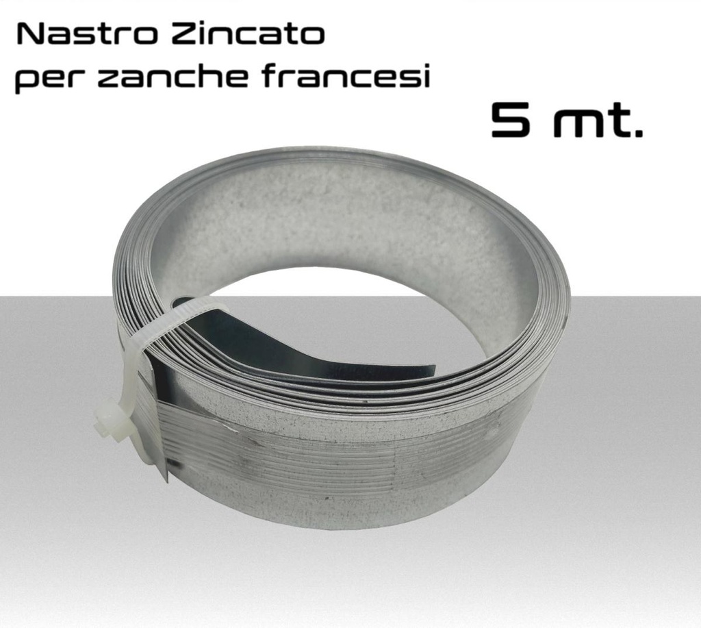 Nastro zincato per zanca francese reggia da 5 metri 40x0.5mm