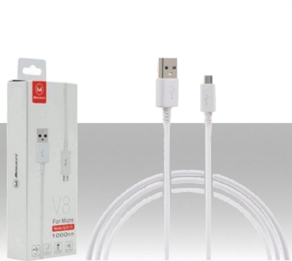 Cavetto dati USB - Micro USB - Lunghezza 1 metro - Colore Bianco - Alta corrente. Vecchio codice MIM30-067 - MIM30-071 