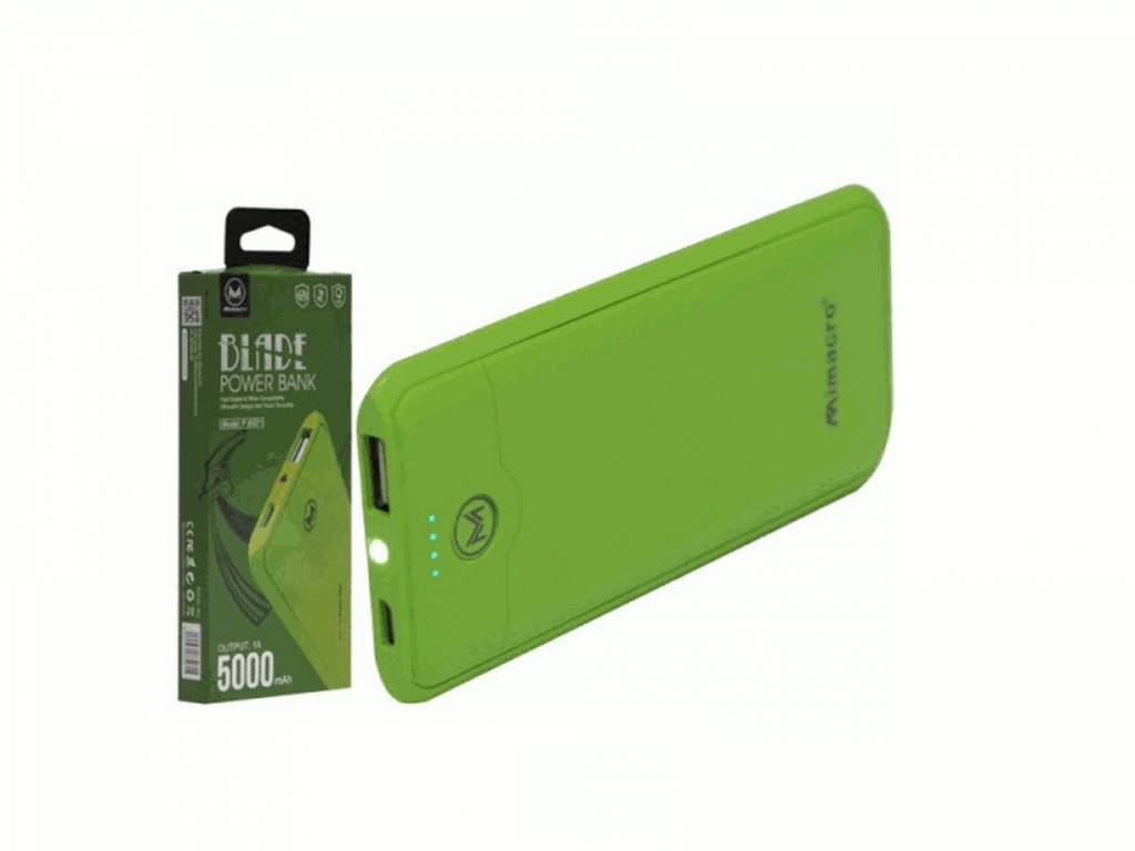 Power bank 5000mA 5V  Super Slim Verde