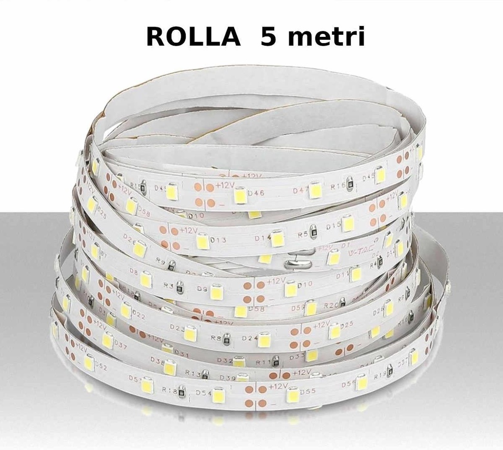 LED Strip SMD3528 - 60LEDs 3000K Non-waterproof - Rolla da 5 metri - Lumen: 400/m