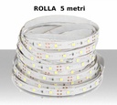 Scriscia LED 12V 3000K 60LED/metro IP20 8mm - Rolla da 5 metri - Lumen: 400/m