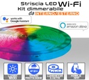 Striscia LED 3 metri  Wi-Fi RGB + Bianco dimmerabile 1200 Lumen 