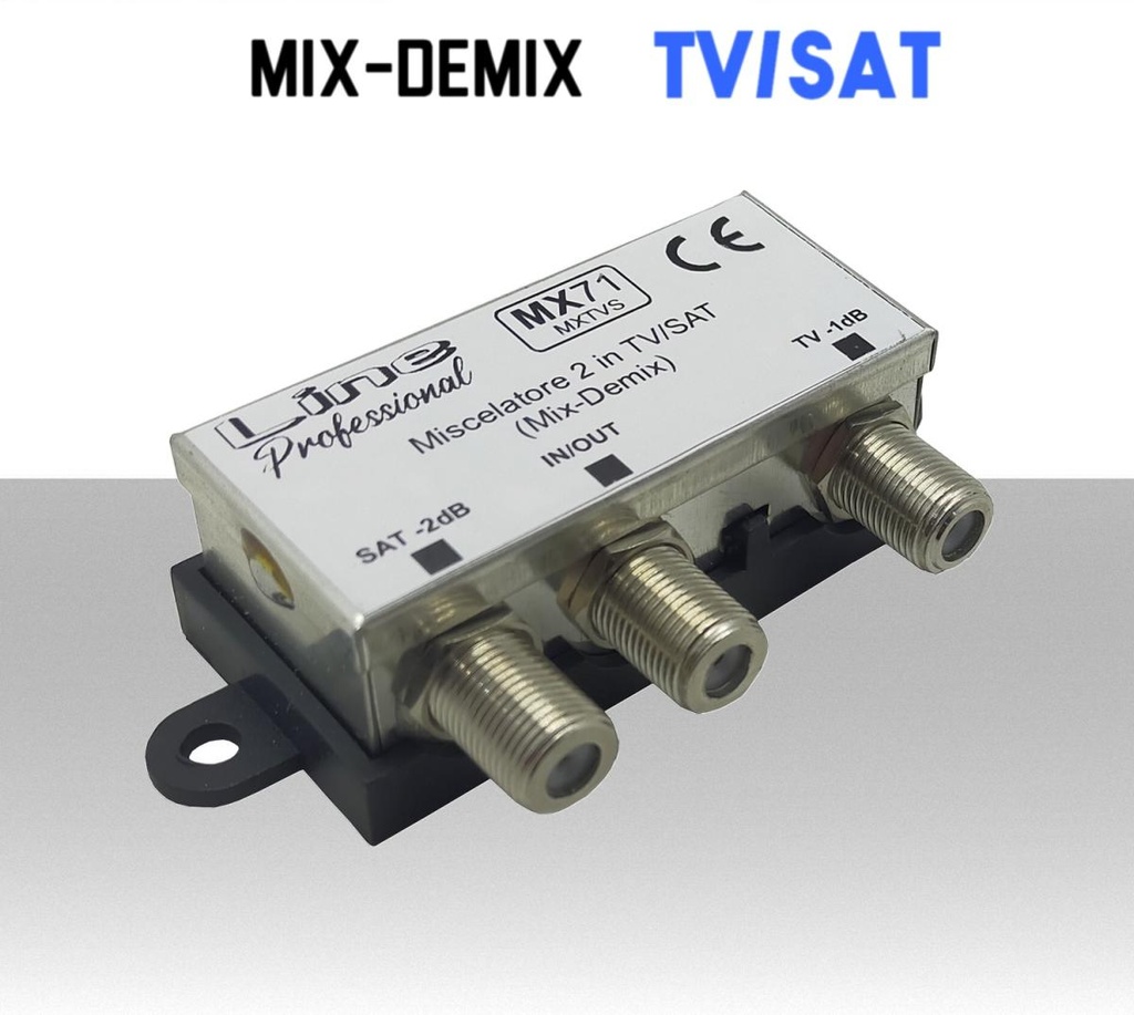 Miscelatore demiscelatore MIX DEMIX TV / SAT per segnali DVB-T2 e Satellitare - Per impianti TV/SAT monocavo