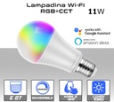 Lampadina LED Wi-Fi 11w 1050 lumen  E27  RGB e CCT dimmerabile