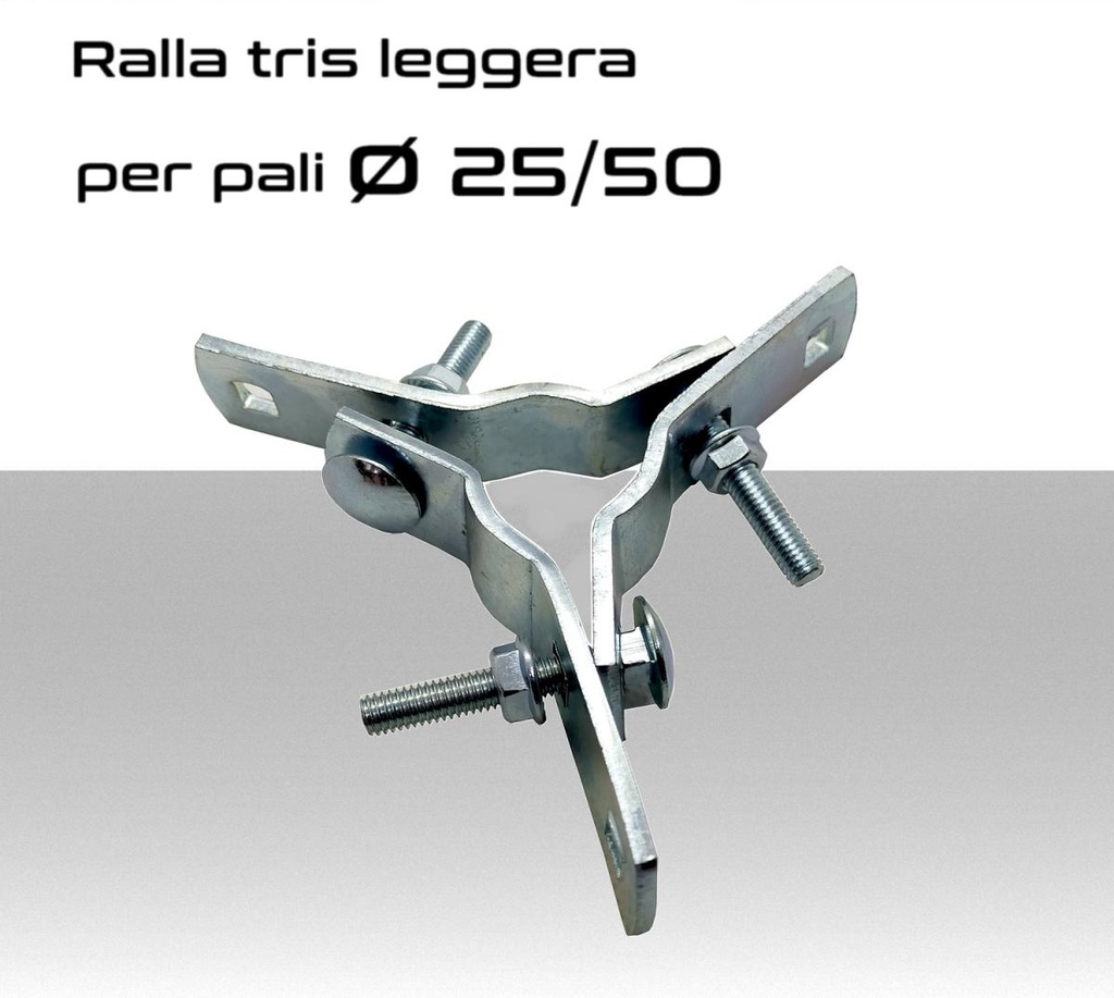 Ralla Tris serie leggera per pali antenna Ø 25/50 mm