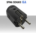 Spina Schuko 16A volante Nera​ 