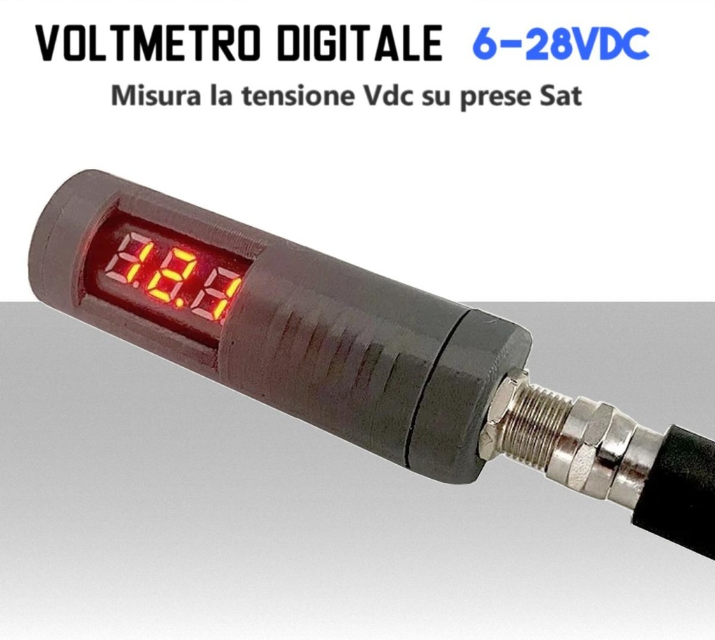 Voltmetro Digitale misura la tensione DC sulle prese Sat