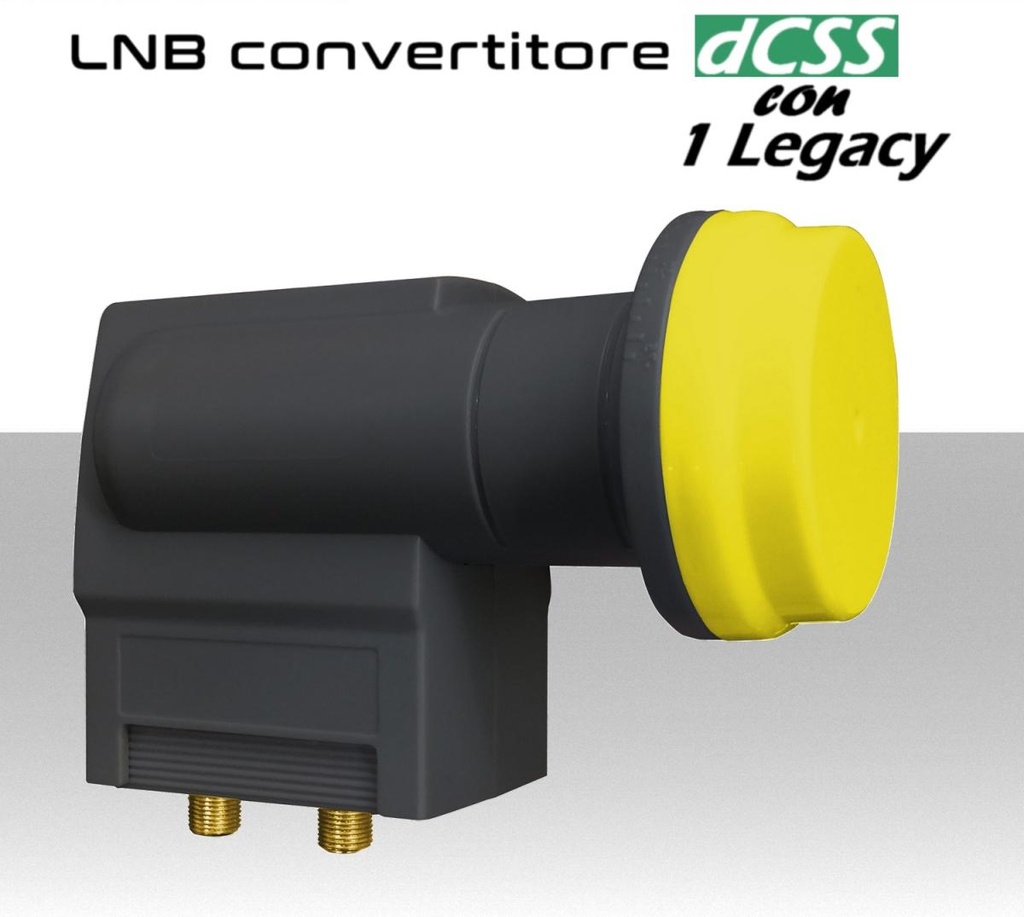 Lnb dCSS 1 uscita con 1 Legacy illuminatore unicable per parabola satellitare offset universale IDDIGITAL