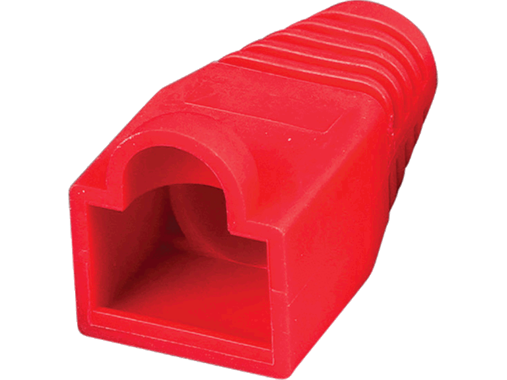 Cappuccio di protezione connettore RJ45 Ethernet ROSSO confezione 100pz.